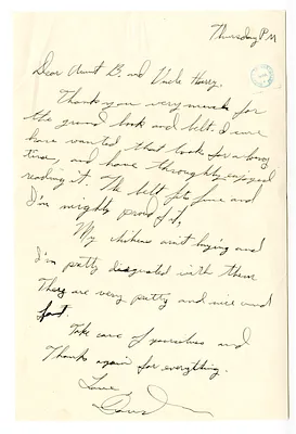 Letter from David Wallace to Bess and Harry S. Truman