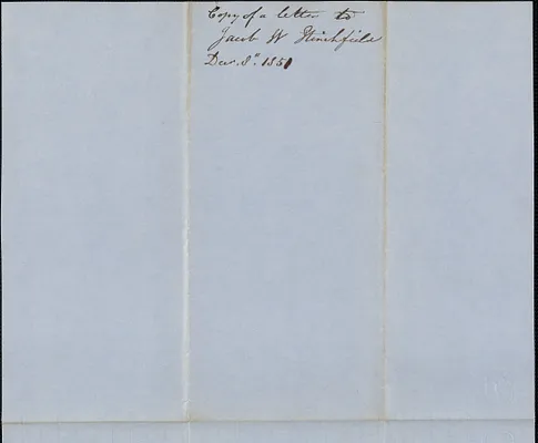 Copy of a letter from Samuel Warner to Jacob W. Stinchfield, 8 December 1851