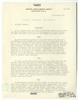 Memorandum, Daily Korean Bulletin