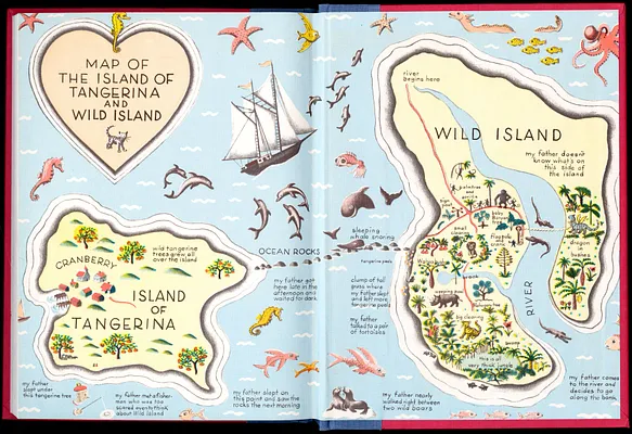 Map of the island of Tangerina and Wild Island