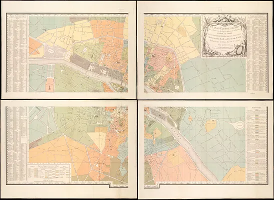 Plan des paroisses de Paris