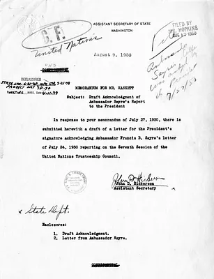 Memorandum from John D. Hickerson to William D. Hassett with Attachment