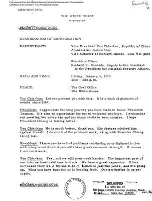 January 5, 1973 - Nixon, Republic of China Officials