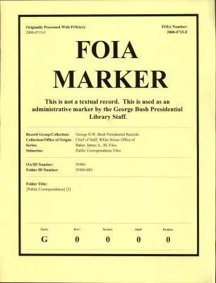[Public Correspondence] [5]