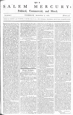 The Salem Mercury: Political, Commercial, and Moral