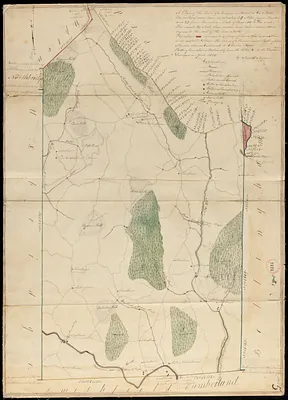 Plan of Mendon made by Newell Nelson, dated June 1830