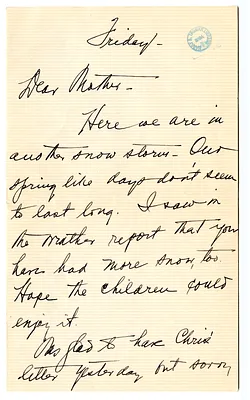 Letter from Bess W. Truman to Madge Gates Wallace