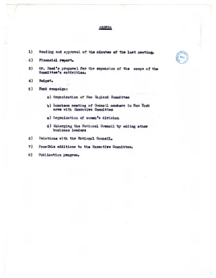 Minutes, Agendas and Correspondence - 1948