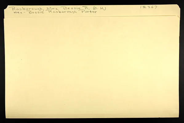 Rosborough, Bessie R.