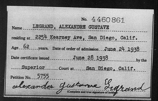 Legrand, Alexandre Gustave - 1938