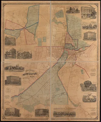 Map of the city of Worcester, Mass.