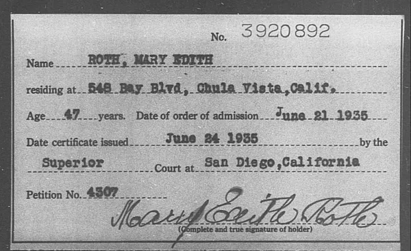 Roth, Mary Edith - 1935
