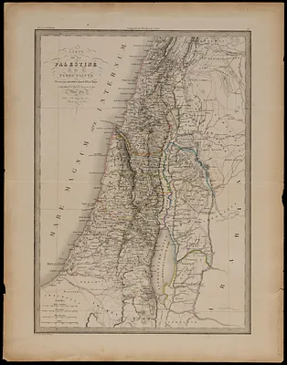 Carte de la Palestine ou Terre Sainte