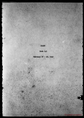 Volume 243, February 27 – February 29, 1940