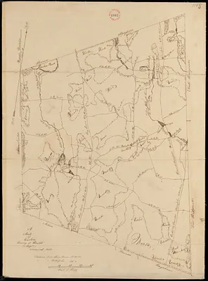 Plan of Easton, surveyor's name not given, dated 1830