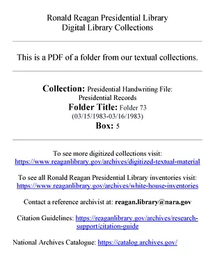 Folder 73 (03/15/1983-03/16/1983)