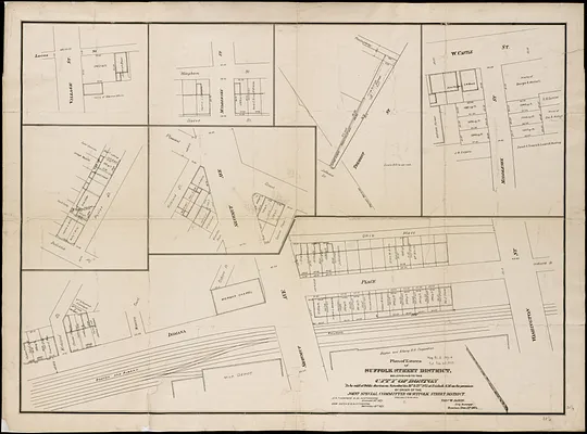 Plan of estates on Suffolk St. district