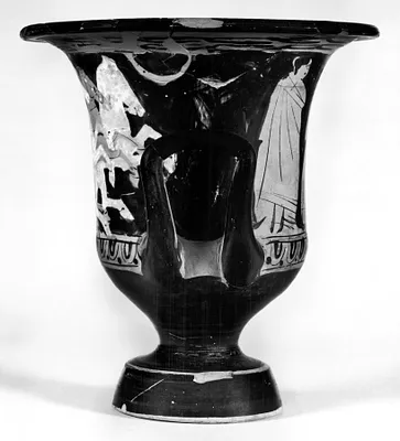 Calyx-Krater with Driver, Chariot, and Three Horses