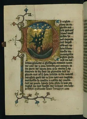 Leaf from Duke Albrecht's Table of Christian Faith: The Fall of Satan