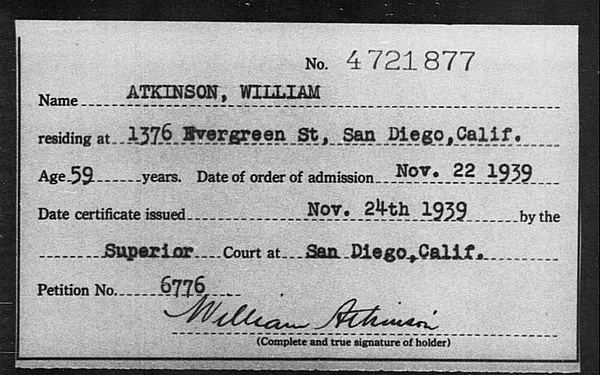 Atkinson, William - 1939