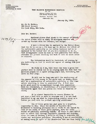 Letters Received to H.H. Barker, January 26, 1929