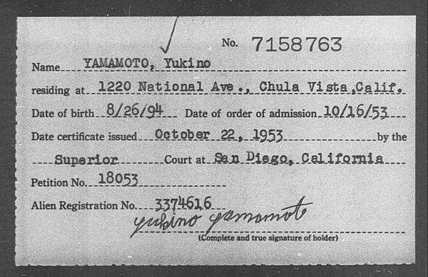 Yamamoto, Yukino - 1953