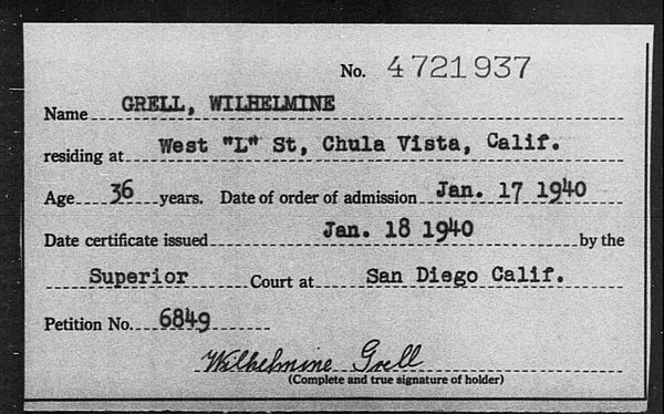 Grell, Wilhelmine - 1940