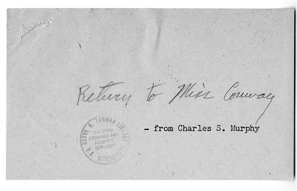 Correspondence Between Congressman Clarence Cannon and President Harry S. Truman