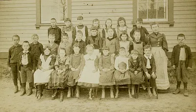 Old Village School unidentified class picture