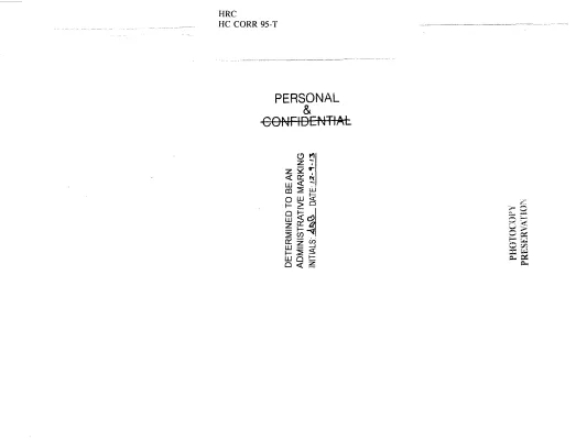 HRC Health Care Correspondence 95 - T