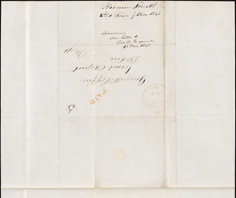 Hiram Smith to George Coffin, 9 November 1846