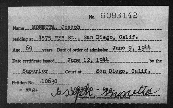 Monetta, Joseph - 1944
