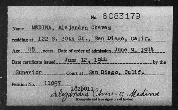 Medina, Alejandra Chavez - 1944