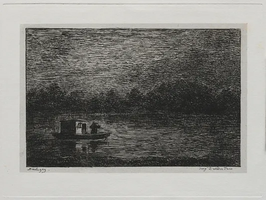 The Boat Trip:  Night Voyage or Net Fishing (second version)