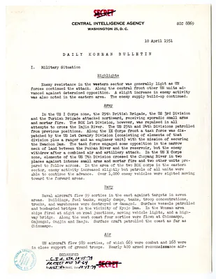 Memorandum, Daily Korean Bulletin