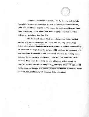 Memorandum from Unidentified Sender