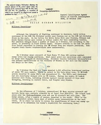 Memorandum, Daily Korean Bulletin