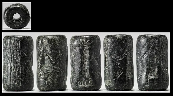 Cylinder Seal with a  Presentation Scene and an Inscription