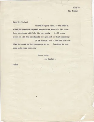 Letters Sent to Mr. Barker [H.H. Barker], September 25, 1925