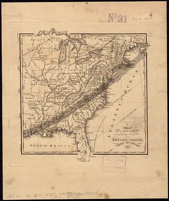 A map of the eclipse of Feby. 12th in its passage across the United States