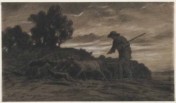 A Shepherd with His Flock