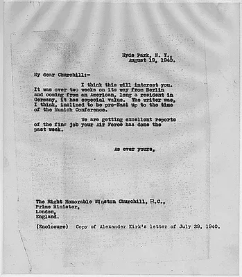 Franklin D. Roosevelt to Winston Churchill