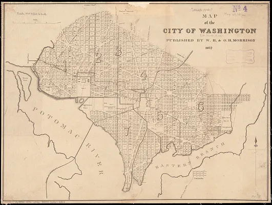 Map of the city of Washington