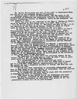 Mortiz Wiesengrund interview notes