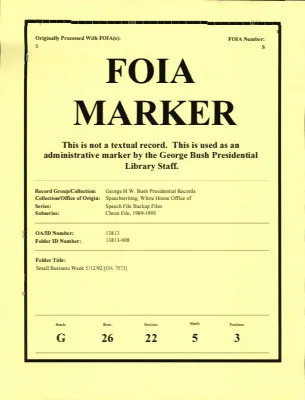 Small Business Week 5/12/92 [OA 7573]