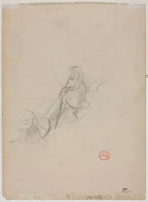 Sketch of Hunting Scene (verso)