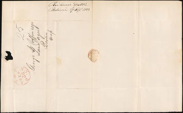 Richard Dibble to George Coffin, 27 September 1833