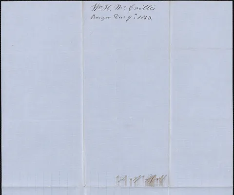 William H. McGrillis to Samuel Warner, 9 December 1853
