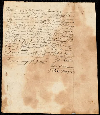 Ebenezer Pratt indentured to apprentice with Stephen Dean of Raynham, 29 June 1743