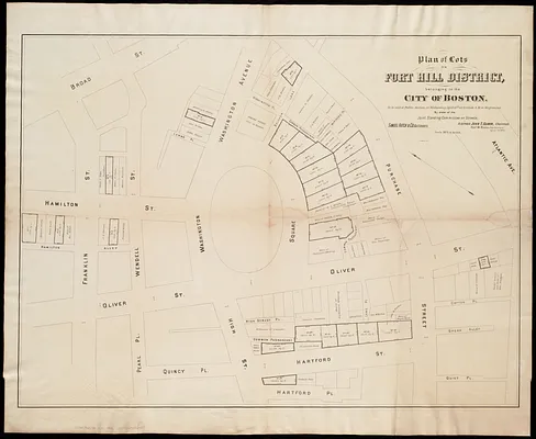 Plan of lots on Fort Hill district, belonging to the City of Boston